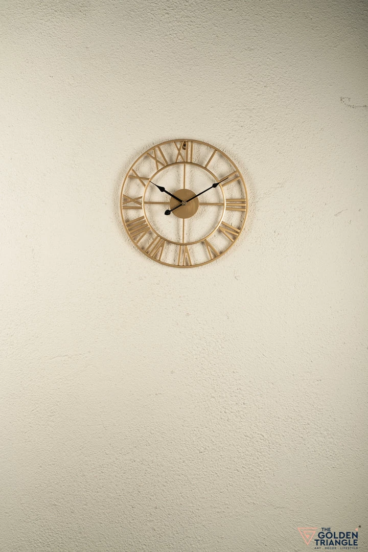 The Golden Triangle India Wall Clocks Cosmo Metal Wall Clock - Gold 6 The Golden Triangle India Wall Clocks Cosmo Metal Wall Clock - Gold