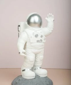 The Golden Triangle India Astronaut | Waving Figurine - Silver