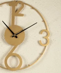 The Golden Triangle India Virtue Metal Wall Clock - Gold