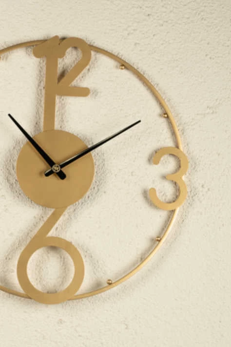 The Golden Triangle India Virtue Metal Wall Clock - Gold 4 The Golden Triangle India Virtue Metal Wall Clock - Gold