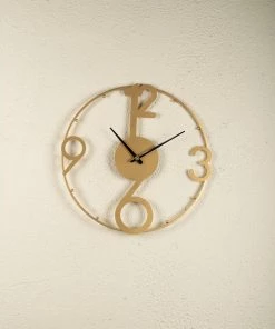 The Golden Triangle India Virtue Metal Wall Clock - Gold