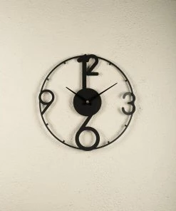 The Golden Triangle India Virtue Metal Wall Clock - Black