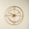 The Golden Triangle India Juno Metal Wall Clock - Gold Wall Clocks