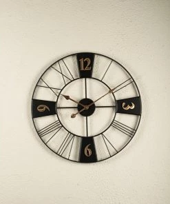 The Golden Triangle India Omni Metal Wall Clock - Gold Wall Clocks