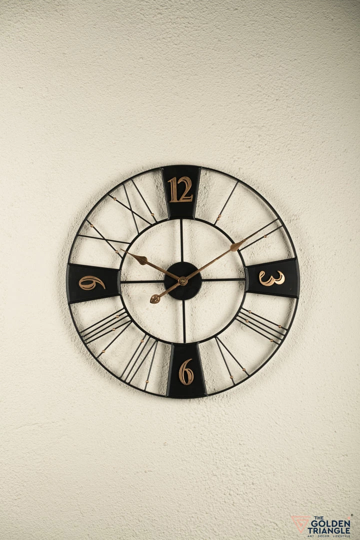 The Golden Triangle India Omni Metal Wall Clock - Gold Wall Clocks 3 The Golden Triangle India Omni Metal Wall Clock - Gold Wall Clocks