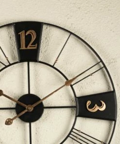 The Golden Triangle India Omni Metal Wall Clock - Gold Wall Clocks