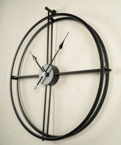 The Golden Triangle India Belso Metal Wall Clock - Black