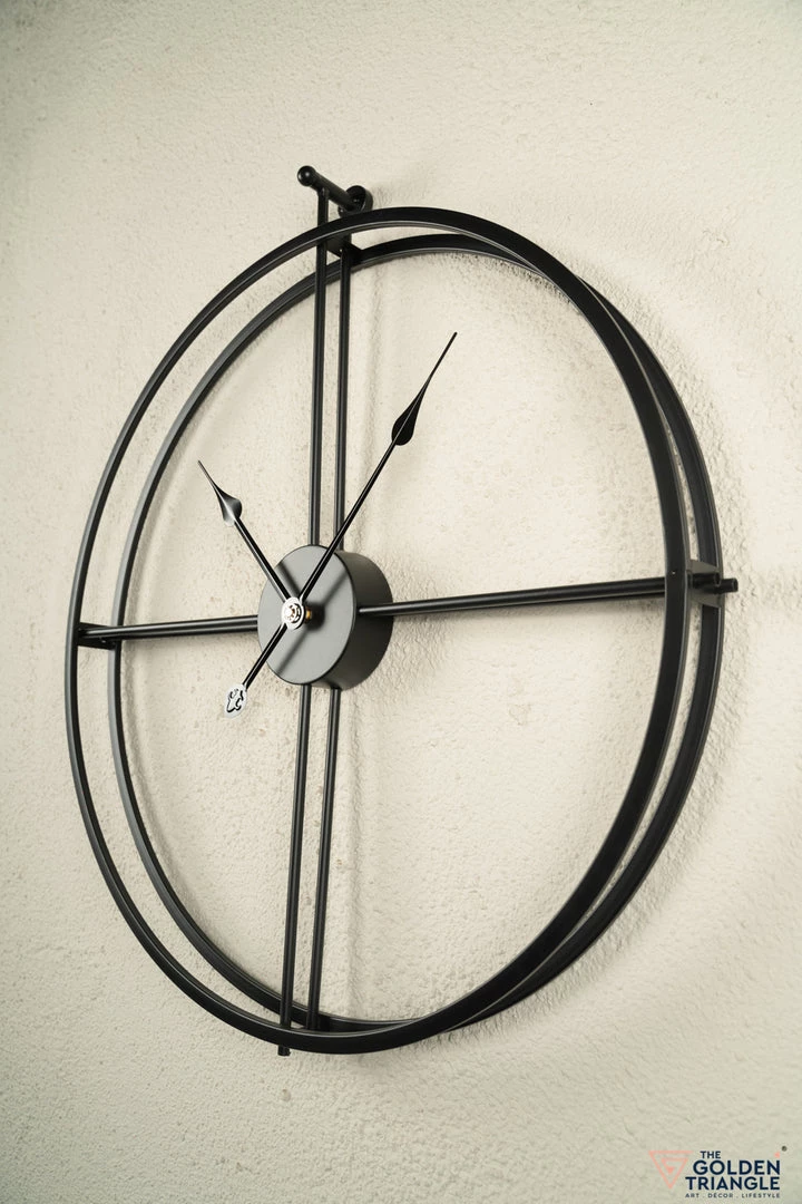 The Golden Triangle India Belso Metal Wall Clock - Black 4 The Golden Triangle India Belso Metal Wall Clock - Black