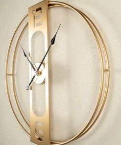 The Golden Triangle India Wall Clocks Skye Metal Wall Clock - Gold