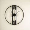 The Golden Triangle India Wall Clocks Skye Metal Wall Clock - Black