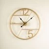 The Golden Triangle India Gaia Metal Wall Clock - Gold Wall Clocks