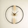 The Golden Triangle India Spectra Metal Wall Clock - Black & Gold Wall Clocks