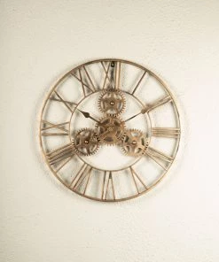 The Golden Triangle India Sprint Metal Wall Clock - Gold