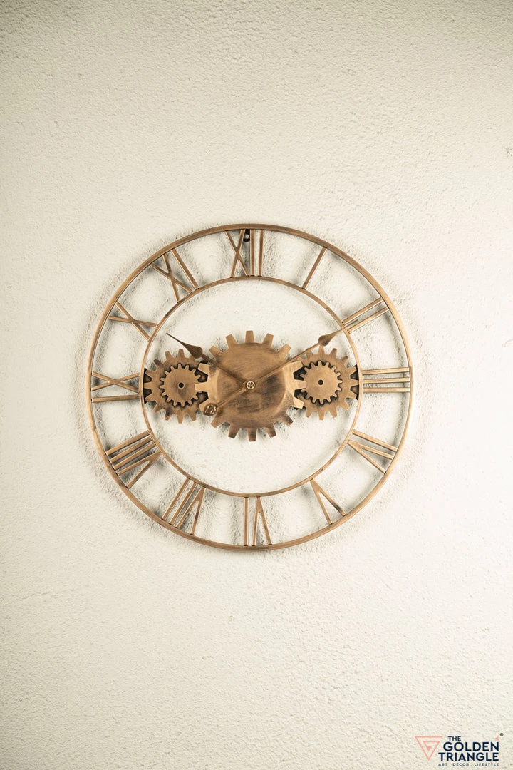The Golden Triangle India Cortex Metal Wall Clock - Bronze 3 The Golden Triangle India Cortex Metal Wall Clock - Bronze