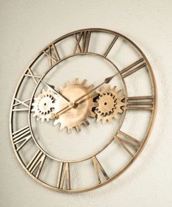 The Golden Triangle India Cortex Metal Wall Clock - Bronze