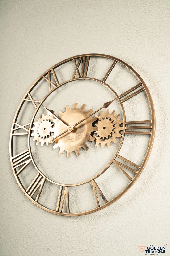 The Golden Triangle India Cortex Metal Wall Clock - Bronze 5 The Golden Triangle India Cortex Metal Wall Clock - Bronze