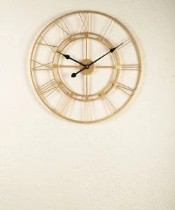 The Golden Triangle India Wall Clocks Nico Metal Wall Clock - Gold