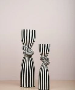 The-Golden-Triangle-India Slate Knotted Candle Stand Artefacts