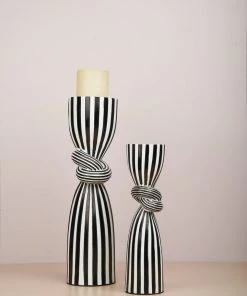 The-Golden-Triangle-India Slate Knotted Candle Stand Artefacts