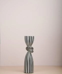 The-Golden-Triangle-India Slate Knotted Candle Stand Artefacts