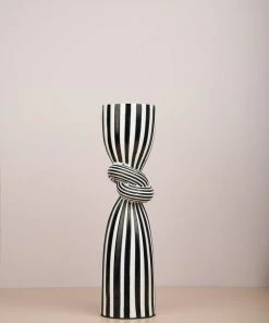 The-Golden-Triangle-India Slate Knotted Candle Stand Artefacts