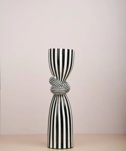 The-Golden-Triangle-India Slate Knotted Candle Stand Artefacts