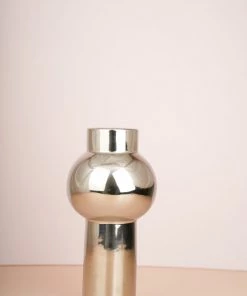 The Golden Triangle India Maxim Metallic Silver Vase Glitz Collection