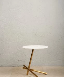 The-Golden-Triangle-India Camilla Three Legs Side Table - Gold