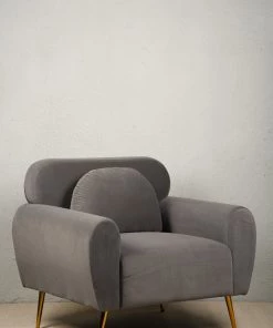 The Golden Triangle India Kenneth Accent Chair - Grey