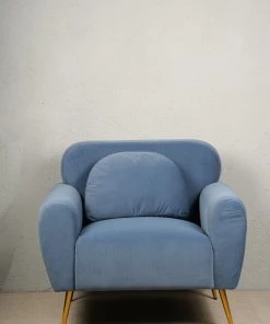 The Golden Triangle India Kenneth Accent Chair - Blue