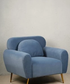 The Golden Triangle India Kenneth Accent Chair - Blue