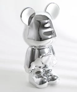 The-Golden-Triangle-India Artefacts Tedd - Metallic Teddy Bear - Silver