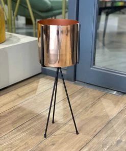 The-Golden-Triangle-India Coil Planter - Rosegold Planters