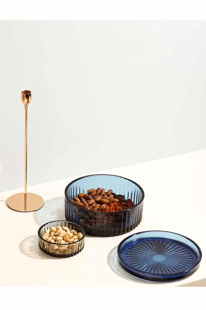 The-Golden-Triangle-India Vases Zien | Blue Glass Nut Bowl With A Lid - Large 3 The-Golden-Triangle-India Vases Zien | Blue Glass Nut Bowl With A Lid - Large