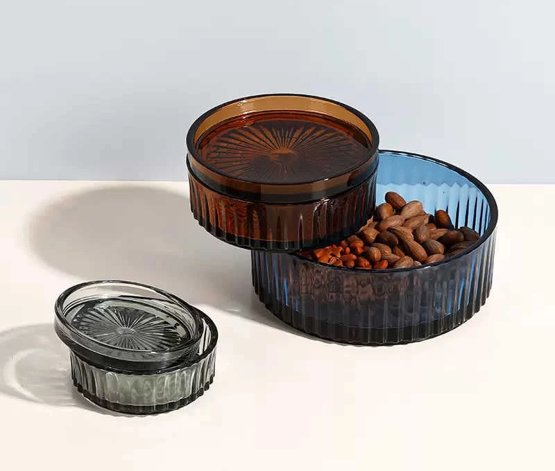 The-Golden-Triangle-India Vases Zien | Blue Glass Nut Bowl With A Lid - Large 8 The-Golden-Triangle-India Vases Zien | Blue Glass Nut Bowl With A Lid - Large