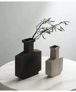 The Golden Triangle India Ivan Nordic Vase - Black Vases