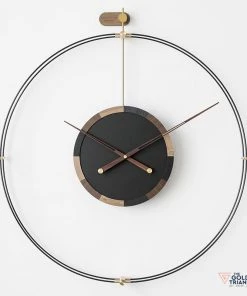 The Golden Triangle India Orion Wall Clock - Black