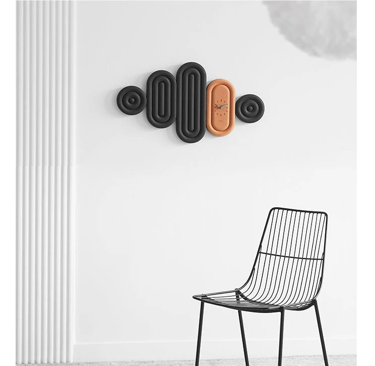 The Golden Triangle India Ciel Wall Clock - Black & Orange 7 The Golden Triangle India Ciel Wall Clock - Black & Orange