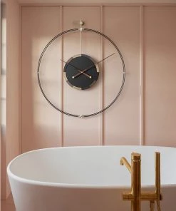 The Golden Triangle India Orion Wall Clock - Black