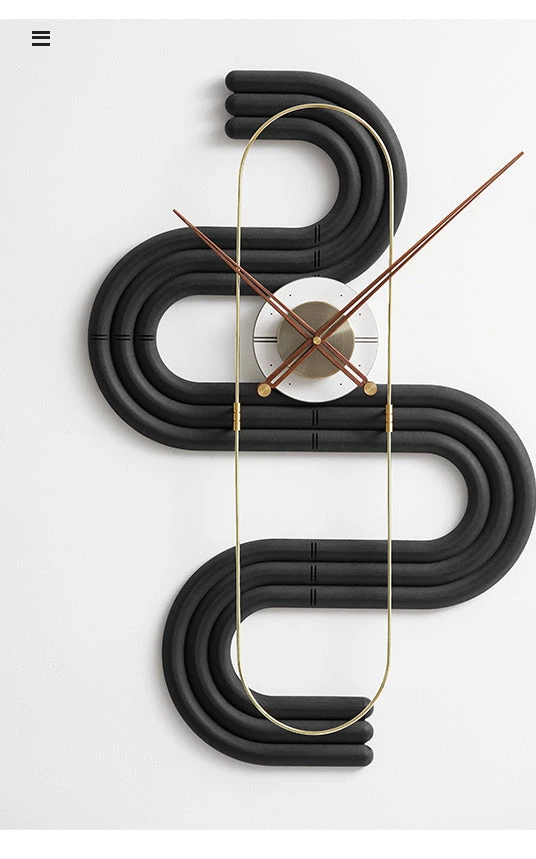 The Golden Triangle India Viola Wall Clock - Black 5 The Golden Triangle India Viola Wall Clock - Black