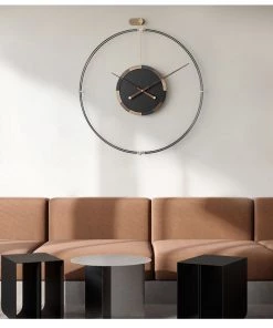 The Golden Triangle India Orion Wall Clock - Black