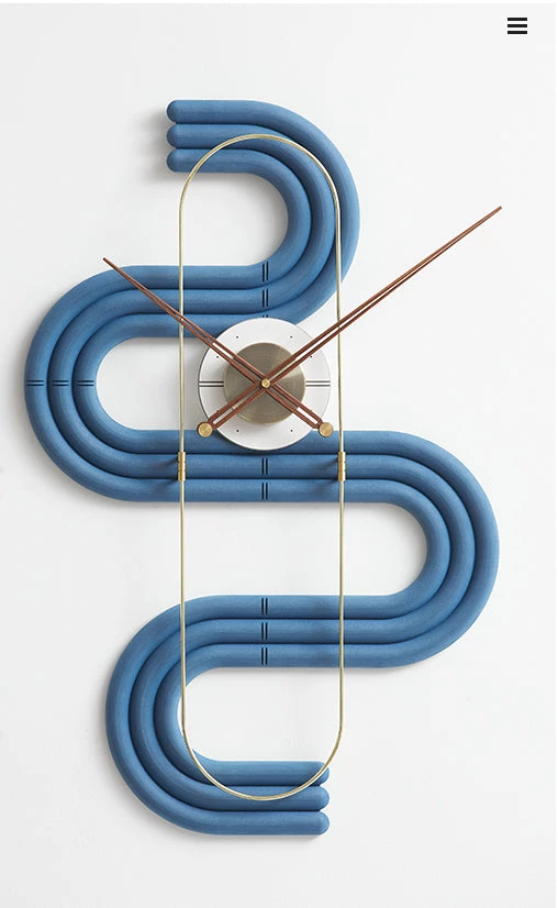 The Golden Triangle India Estella Collection Viola Wall Clock - Blue 4 The Golden Triangle India Estella Collection Viola Wall Clock - Blue