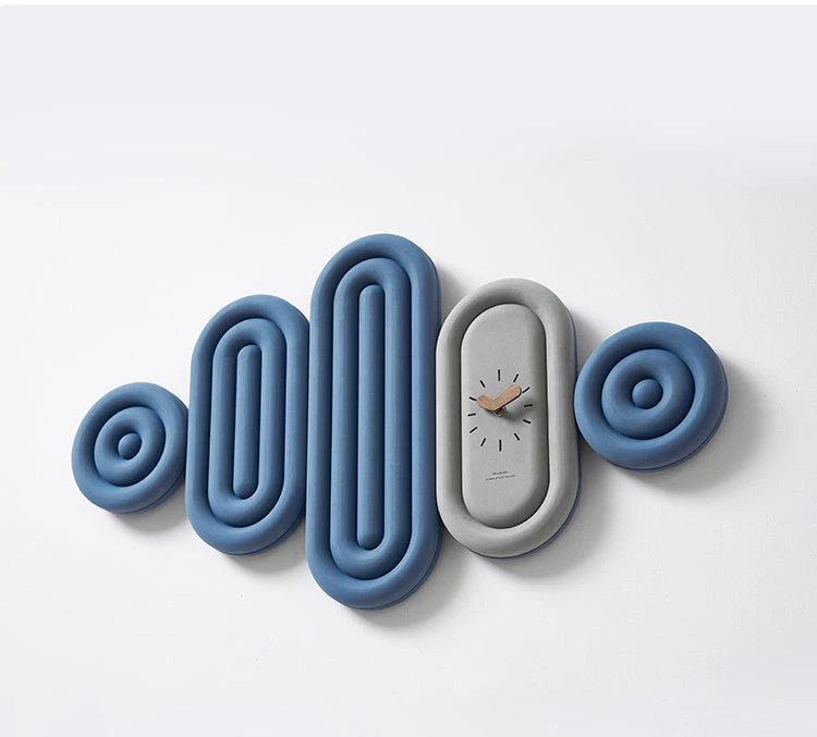 The Golden Triangle India Ciel Wall Clock - Blue & Gray Estella Collection 6 The Golden Triangle India Ciel Wall Clock - Blue & Gray Estella Collection