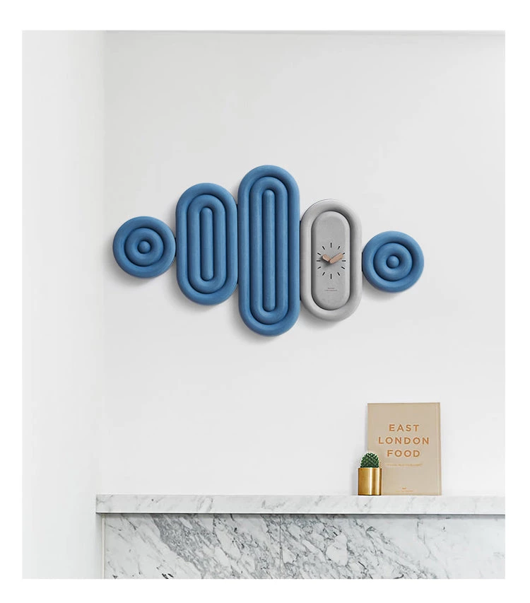 The Golden Triangle India Ciel Wall Clock - Blue & Gray Estella Collection 4 The Golden Triangle India Ciel Wall Clock - Blue & Gray Estella Collection