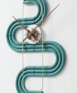 The Golden Triangle India Viola Wall Clock - Teal Green