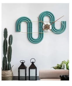 The Golden Triangle India Viola Wall Clock - Teal Green