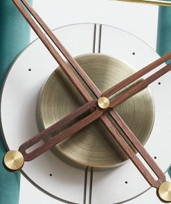 The Golden Triangle India Viola Wall Clock - Teal Green