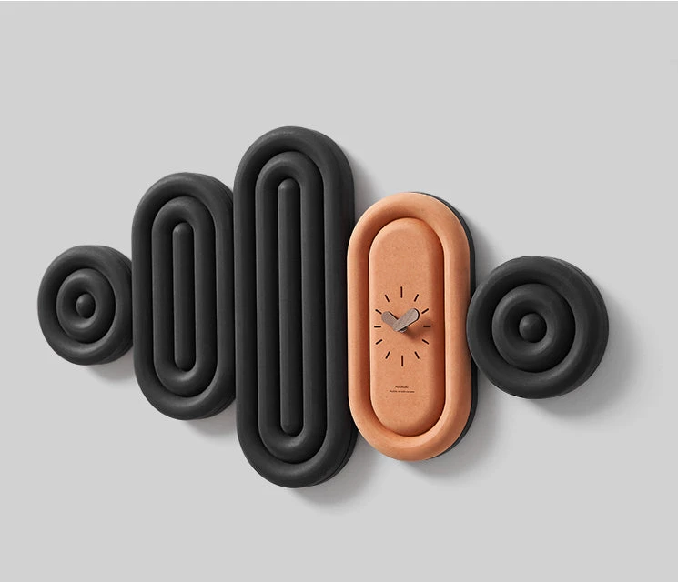 The Golden Triangle India Ciel Wall Clock - Black & Orange 4 The Golden Triangle India Ciel Wall Clock - Black & Orange