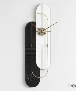 The Golden Triangle India Sage Wall Clock - Black