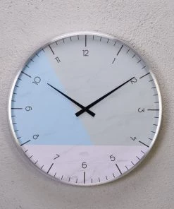 The-Golden-Triangle-India Etsu Silver Wallclock - Three Tone